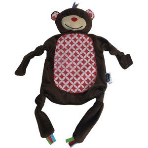 Mud Pie Monkey Lovey Plush Baby Security Blanket 12" Mudpie Jungle Tabs Toys Fun
